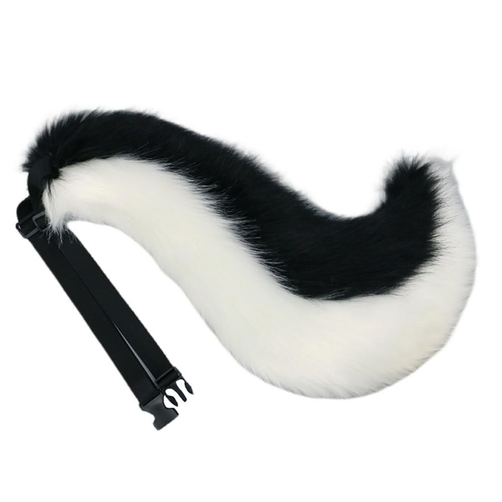 6887 Furry Fox Tail For Cosplay Faux Fur Wolf Dog Raccoon Tail